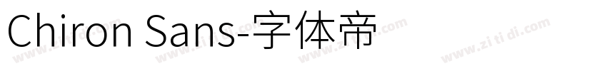 Chiron Sans字体转换